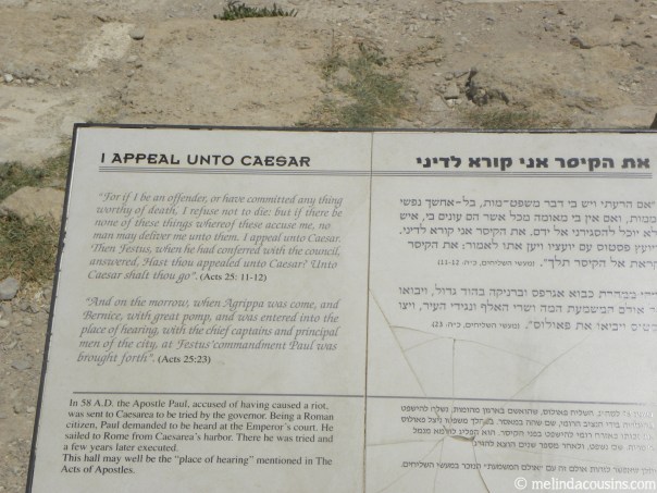 Caesarea sign about Paul