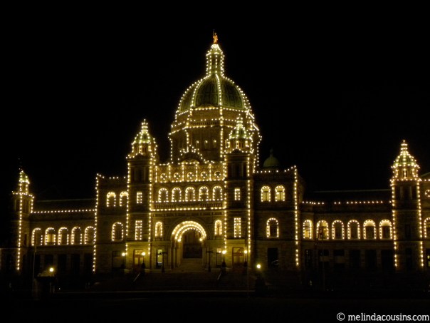 BC Parliament Building night