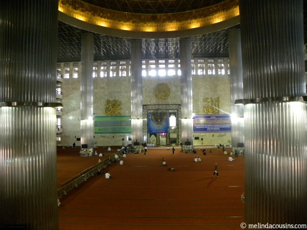 Inside Istiqlal Mosque